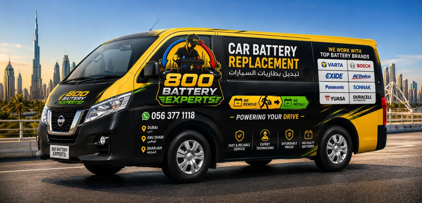800 Battery Experts Van Dubai
